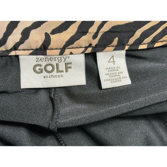 Zenergy Golf by Chico's Zebra Print Skirt Skort Womens Size 4 US XXL Multicolor - Picture 3 of 11